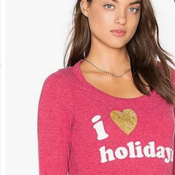 NWT Woman’s Chaser Long Sleeve Sweater Top I ❤️ The Holidays. Size M - Picture 6 of 7